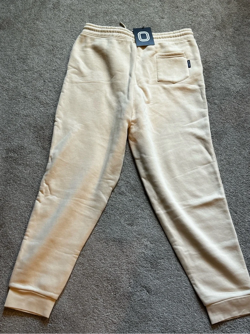 Brand New Overtime Cream Jogger Sweatpants with Blue Graphics 2XL nwt